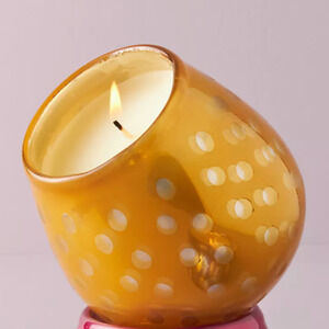 Anthropologie Yuletide Charm Making Spirits Bright Glass Candle